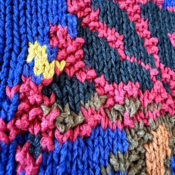 Vintage Kitty Hawk by Vivian Wang Statement Sweater Size L - Picture 7 of 9